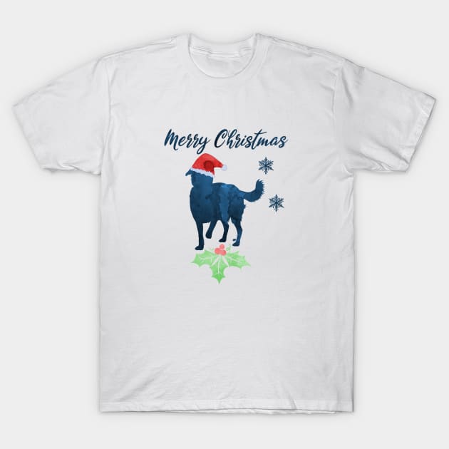 Merry Christmas Border Collie Art T-Shirt by TheJollyMarten